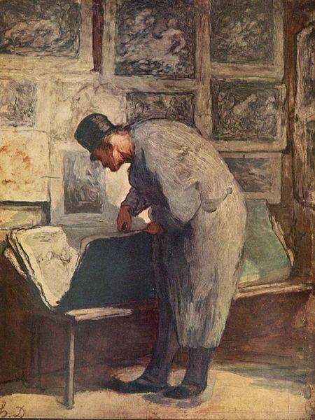 Honore  Daumier Der Kupferstich-Liebhaber Germany oil painting art